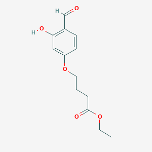 ethyl 4-(4-formyl-3-hydroxyphenoxy)butanoate structure, CAS 152942-06-8