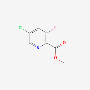 Methyl 5-chloro-3-fluoropyridine-2-carboxylate structure, CAS 1200498-40-3