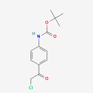 tert-Butyl (4-(2-chloroacetyl)phenyl)carbaMate structure, CAS 1414959-14-0