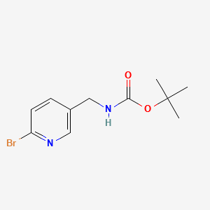 5-(N-Boc-aminomethyl)-2-bromopyridine structure, CAS 864266-29-5