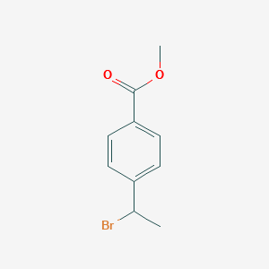 4-(1-BroMo-ethyl)-benzoic acid Methyl ester structure, CAS 16281-97-3