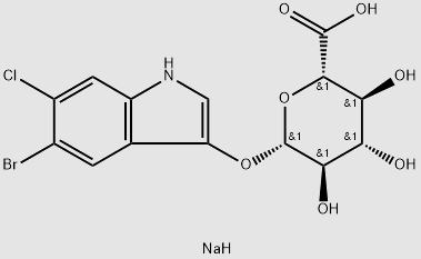 5-Bromo-6-chloro-3-indolyl-β-D-glucuronide Sodium Salt structure, CAS 216971-54-9