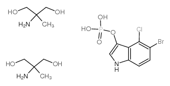5-BROMO-4-CHLORO-3-INDOXYL PHOSPHATE, BIS(2-AMINO-2-METHYL-1,3-PROPANEDIOL) SALT structure, CAS 107475-11-6