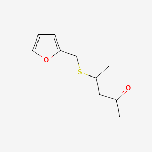 4-((2-FURANMETHYL)THIO)-2-PENTANONE structure, CAS 180031-78-1