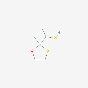 a,2-Dimethyl-1,3-oxathiolane-2-methanethiole structure, CAS 5684-35-5