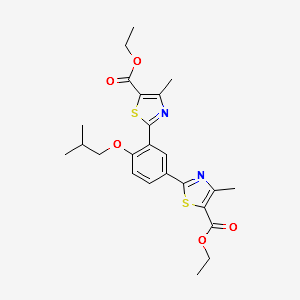 diethyl 2,2'-(4-isobutoxy-1,3-phenylene)bis(4-methylthiazole-5- carboxylate) structure, CAS 1346238-13-8