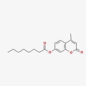 4-METHYLUMBELLIFERYL CAPRYLATE structure, CAS 20671-66-3
