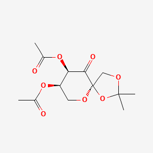 β-D-erythro-2,3-Hexodiulo-2,6-pyranose, 1,2-O-(1-Methylethylidene)-, 4,5-diacetate structure, CAS 439828-63-4