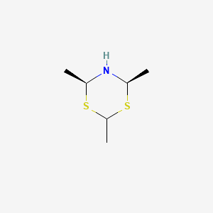 DIHYDRO-2,4,6-TRIMETHYL-1,3,5(4H)DITHIAZINE structure, CAS 638-17-5