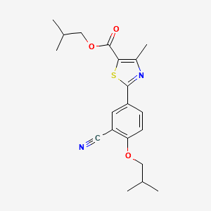 sobutyl 2-(3-cyano-4-isobutoxyphenyl)-4-methylthiazole-5 -carboxylate structure, CAS 923942-36-3