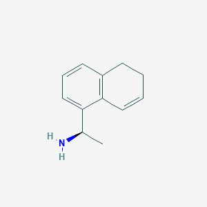 (R)-1-(5,6-dihydronaphthalen-1-yl)ethan-1-amine structure, CAS 1020414-30-5