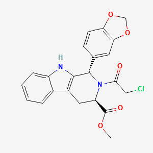 (1S,3R)-1-Benzo[1,3]dioxol-5-yl-2-(2-chloro-acetyl)-2,3,4,9-tetrahydro-1H-b-carboline-3-carboxylic Acid Methyl Ester structure, CAS 629652-40-0