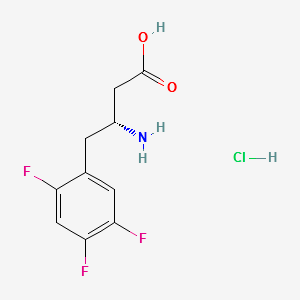 (R)-3-Amino-4-(2,4,5-trifluorophenyl)butyric acid hydrochloride structure, CAS 1204818-19-8