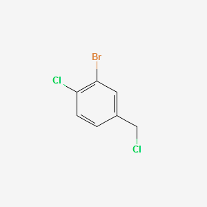 2-bromo-1-chloro-4-(chloromethyl)benzene structure, CAS 880348-46-9