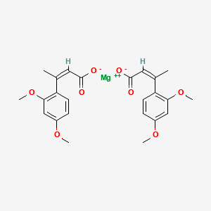 Bis[(Z)-3-(2,4-dimethoxyphenyl)-2-butenoic acid]magnesium salt structure, CAS 54283-65-7