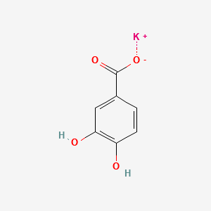 3,4-Dihydroxybenzoic acid monopotassium salt structure, CAS 91753-30-9