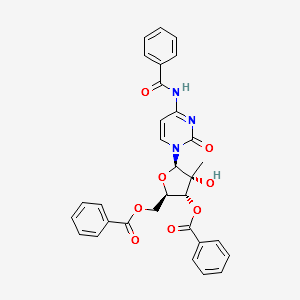 Cytidine,N-benzoyl-2^-C-Methyl-,3^,5^-dibenzoate(9CI) structure, CAS 863329-64-0