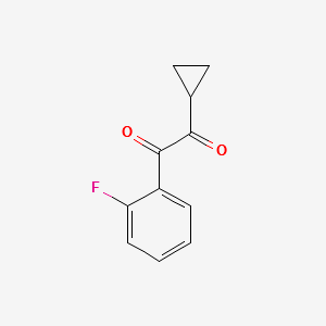 Cyclopropyl 2-Fluorophenyl Diketone structure, CAS 1391054-37-7