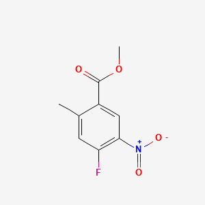 Methyl 4-fluoro-2-methyl-5-nitrobenzoate 98% structure, CAS 1163287-01-1