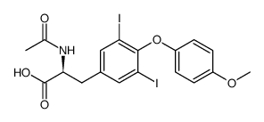 Levothyroxine Related Compound (2-Acetamido-3-(3,5-diiodo-4-(4-methoxyphenoxy)phenyl) Propanoic Acid) structure, CAS 886203-79-8