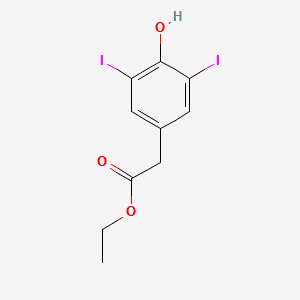 3,5-Diiodo-4-hydroxyphenylacetic Acid Ethyl Ester structure, CAS 90917-49-0