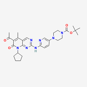 tert-butyl 4-(6-(6-acetyl-8-cyclopentyl-5-methyl-7-oxo-7,8-dihydropyrido[2,3-d]pyrimidin-2-ylamino)pyridin-3-yl)piperazine-1-carboxylate structure, CAS 1651214-74-2