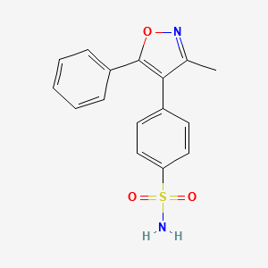 4-(3-methyl-4-phenylisoxazol-5-yl)benzenesulfonamide structure, CAS 181695-84-1