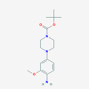 Tert-butyl 4-(4-aMino-3-Methoxyphenyl)piperazine-1-carboxylate structure, CAS 1246532-96-6