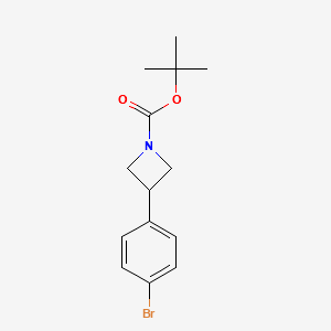 tert-butyl 3-(4-bromophenyl)azetidine-1-carboxylate structure, CAS 1203681-52-0