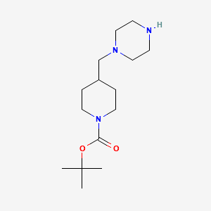 tert-butyl 4-((piperazin-1-yl)methyl)piperidine-1-carboxylate structure, CAS 381722-48-1