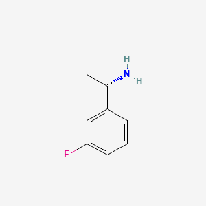 Benzenemethanamine, alpha-ethyl-3-fluoro-, (alphaS)- (9CI) structure, CAS 473732-89-7