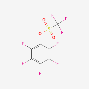 PENTAFLUOROPHENYL TRIFLUOROMETHANESULFONATE structure, CAS 60129-85-3