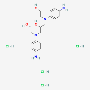 HYDROXYPROPYL BIS(N-HYDROXYETHYL-p-PHENYLENEDIAMINE) HCL structure, CAS 128729-28-2