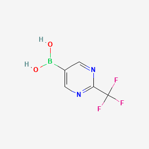 2-(trifluoroMethyl)pyriMidin-5-ylboronic acid structure, CAS 1308298-23-8