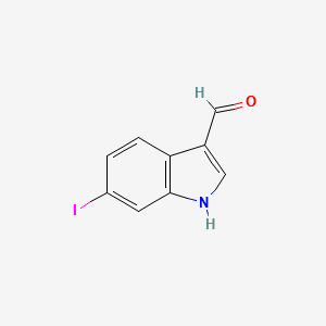 6-iodo-1H-indole-3-carbaldehyde structure, CAS 115666-25-6
