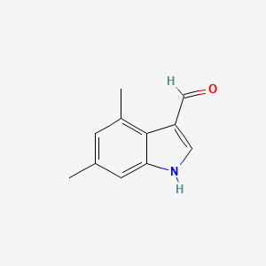 4,6-Dimethylindole-3-carbaldehyde structure, CAS 1043601-70-2