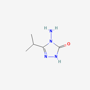 4-Amino-2,4-dihydro-5-(1-methylethyl)-3H-1,2,4-triazol-3-one structure, CAS 96240-10-7