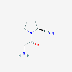 (S)-1-(2-Aminoacetyl)-pyrrolidine-2-carbonitrile structure, CAS 914070-99-8