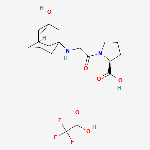 Vildagliptin Carboxy Acid Metabolite Trifluoroacetate structure, CAS 565453-41-0