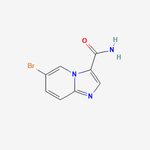 6-bromoimidazo[1,2-a]pyridine-3-carboxamide structure, CAS 2044706-79-6