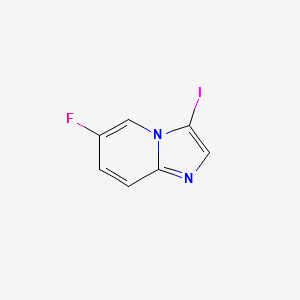 IMidazo[1,2-a]pyridine, 6-fluoro-3-iodo- structure, CAS 1219127-01-1