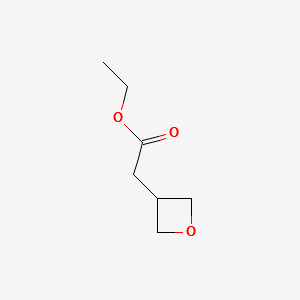 oxetan-3-yl-acetic acid ethyl ester structure, CAS 1207175-04-9
