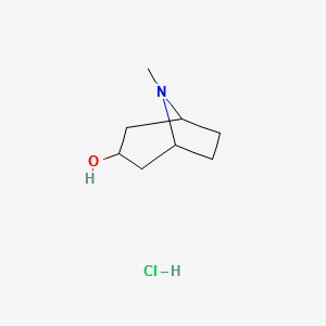 8-METHYL-8-AZABICYCLO[3.2.1]OCTAN-3-OL HYDROCHLORIDE structure, CAS 258345-27-6