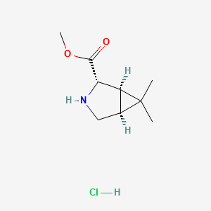 (1R,2S,5S)-6,6-DIMETHYL-3-AZA-BICYCLO[3.1.0]HEXANE-2-CARBOXYLIC ACID METHYL ESTER HYDROCHLORIDE structure, CAS 565456-77-1