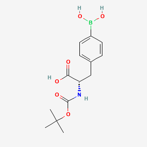(S)-3-(4-boronophenyl)-2-((tert-butoxycarbonyl)amino)propanoicacid structure, CAS 119771-23-2