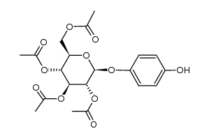 4-hydroxyphenyl-β-D-Glucopyranoside-2,3,4,6-tetraacetate structure, CAS 6129-66-4
