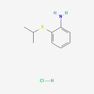BenzenaMine, 2-[(1-Methylethyl)thio]-, hydrochloride structure, CAS 861343-73-9