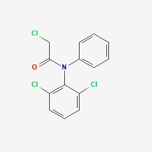 2-chloro-N-(2,6-dichlorophenyl)-N-phenylacetamide structure, CAS 15308-01-7