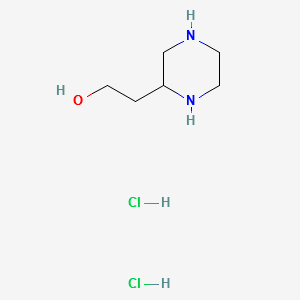 2-PIPERAZIN-2-YL-ETHANOL-2HCl structure, CAS 5169-93-7