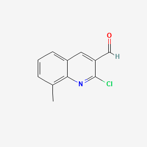2-chloro-8-methylquinoline-3-carbaldehyde structure, CAS 73568-26-0